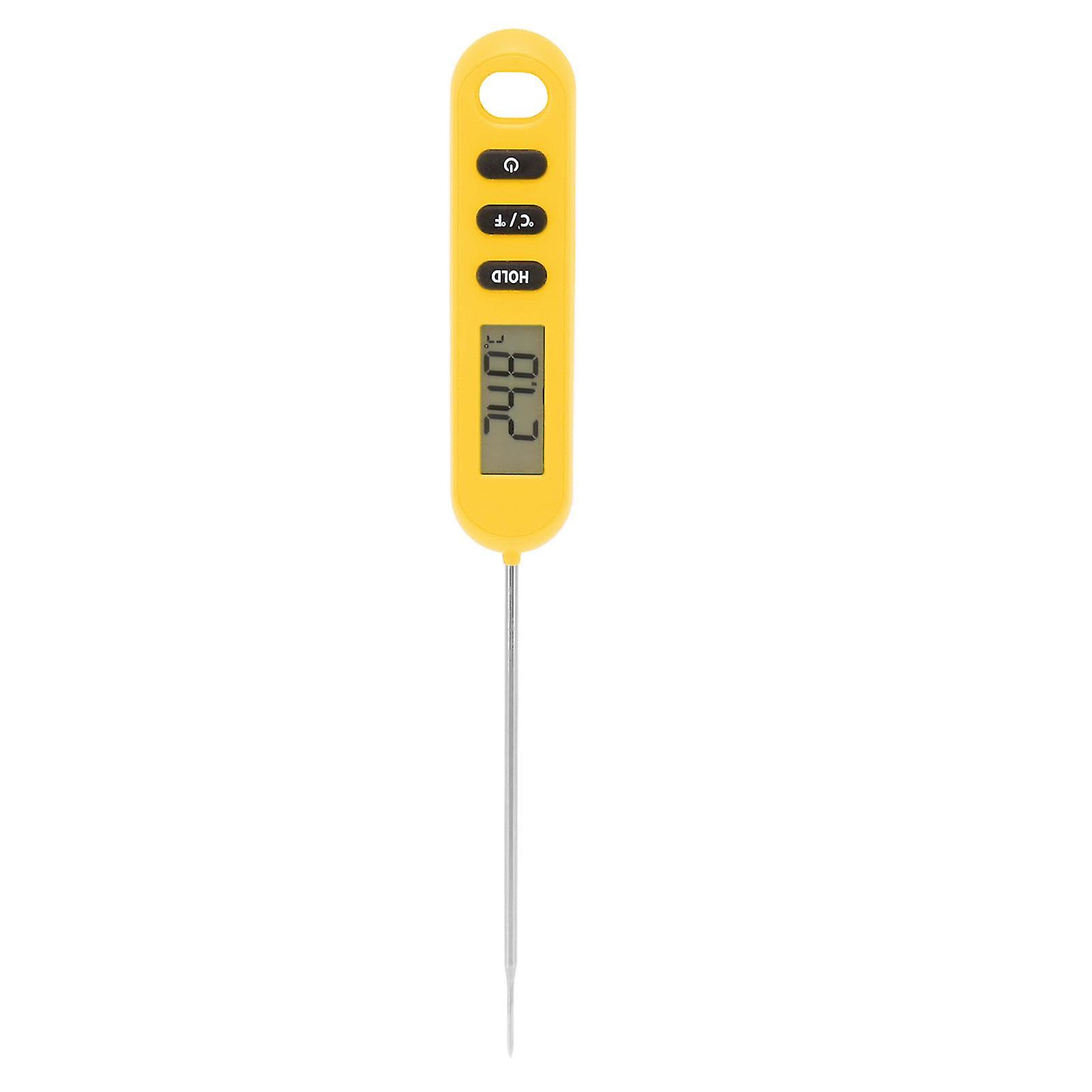 Meat Food Candy Thermometer Meat Food Thermometer Instant Read Thermometer Digital Cooking Kitchen Barbecue Thermometer With Long Probe Orange