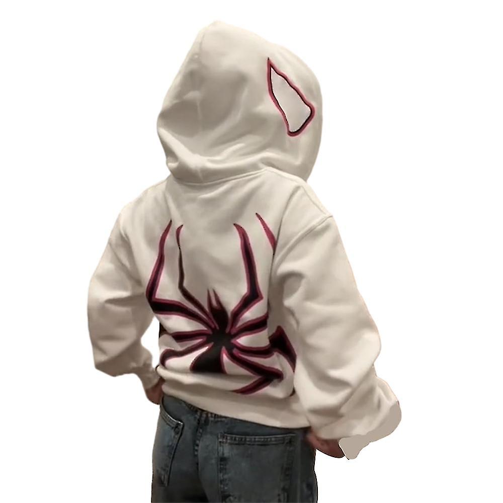 Womens Mens Spiderman Hoodies Y2k Over Face Sweatshirt Gothic Punk