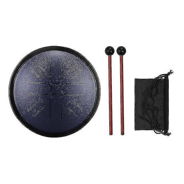 Drum Kits 10 Inches Steel Tongue Drum 8 Notes Handpan Drum Travel Drum Percussion Instrument With Mallets
