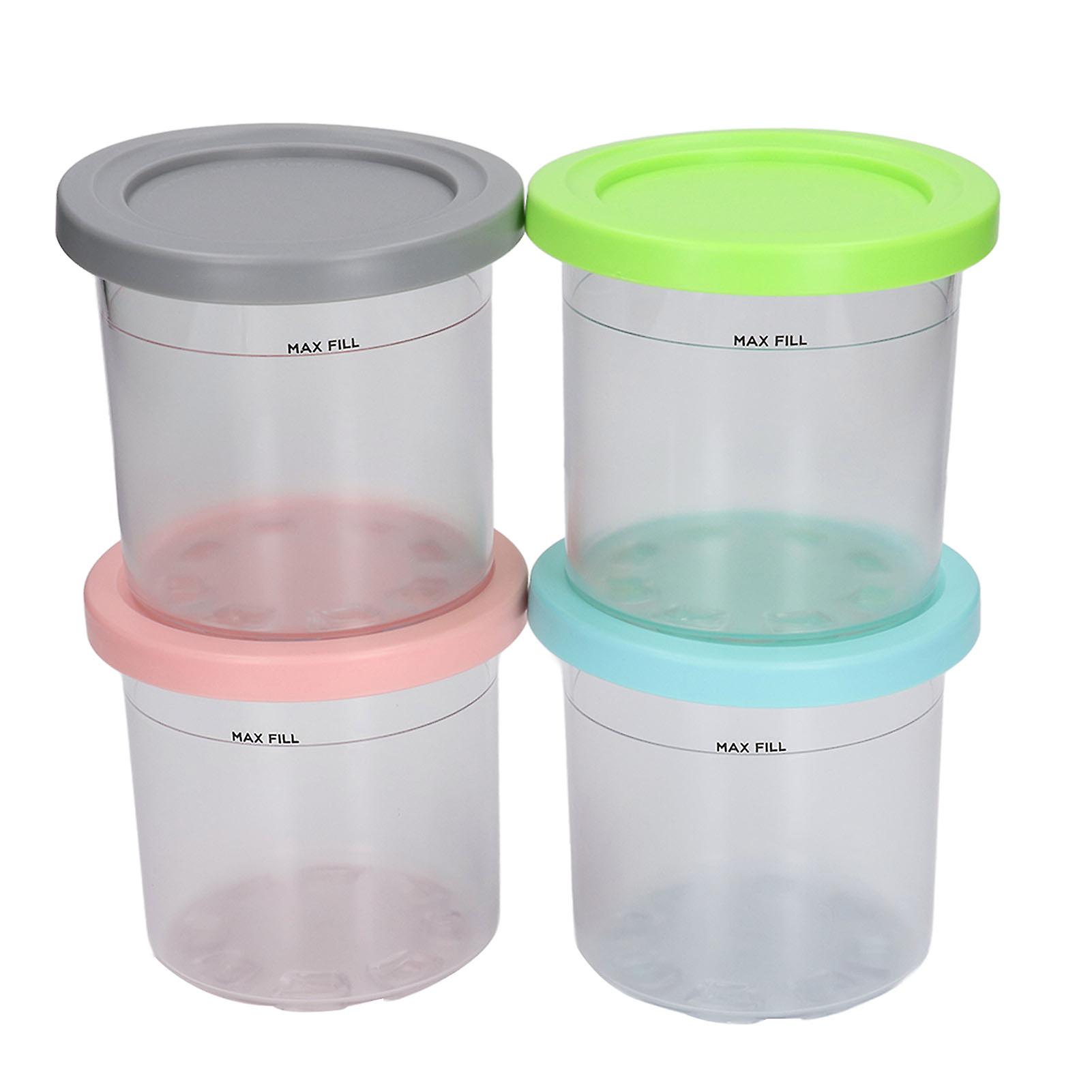 Ice Cream Pints Transparent Reusable Pints Homemade Ice Cream Container with Lids for NC299AMZ NC300s