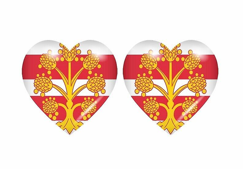 2x Sticker sticker flag heart kingdom uni westmorland