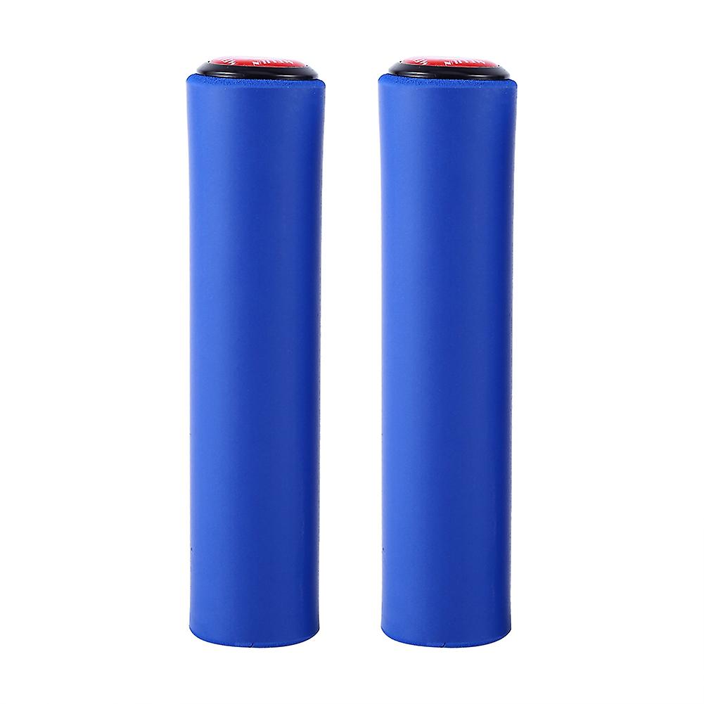 2 Pack Comfortable Blue Bicycle Handlebar Grips Fit 18mm Diameter Handlebars (Blue)