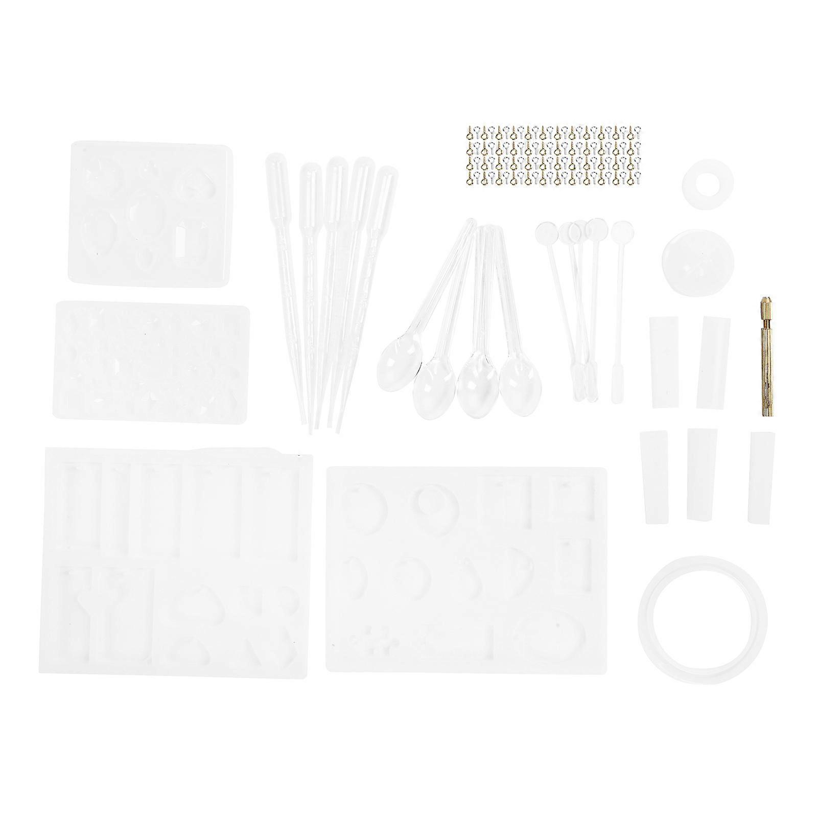 Crystal Epoxy Mold Claw Nails Silicone Mould Set Casting DIY Dice Mold Craft Tool