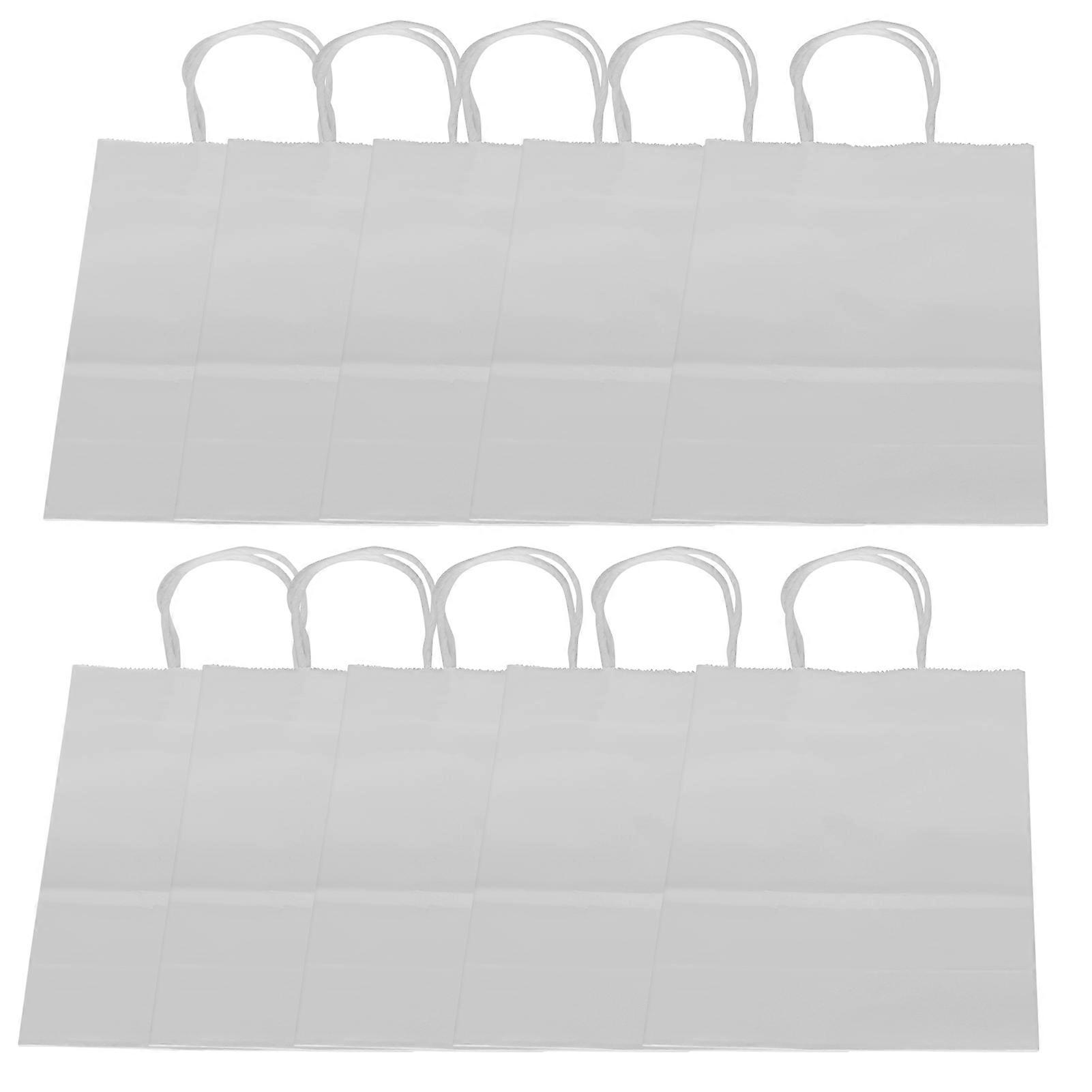 10pcs φορητό αξεσουάρ τσαντών δώρων συσκευασίας τσάντας εγγράφου Kraft για τα μέρη γενεθλίων αγορών