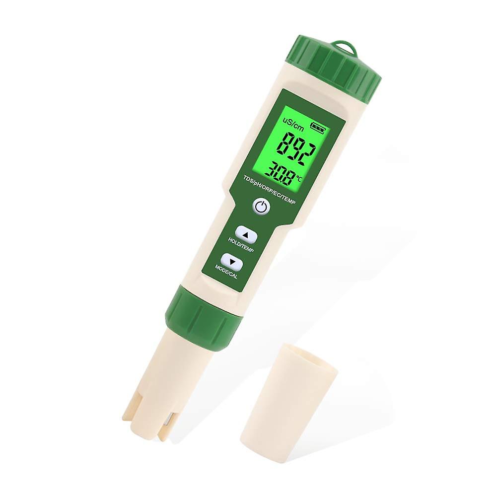 20245 in 1 pH/TDS/EC/ORP/Temperaturmessgerät Digitaler Wasserqualitätstester für Pools, Trinkwasser