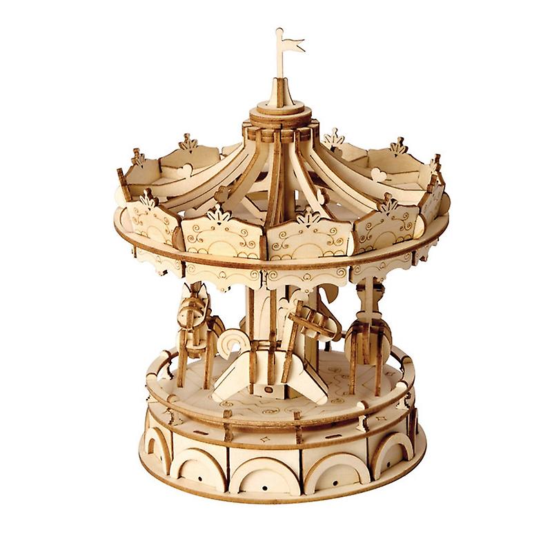 Rolife TG404 Rotating Trojan Wood Puzzle Board Model Rolife TG404 Rotating Trojan