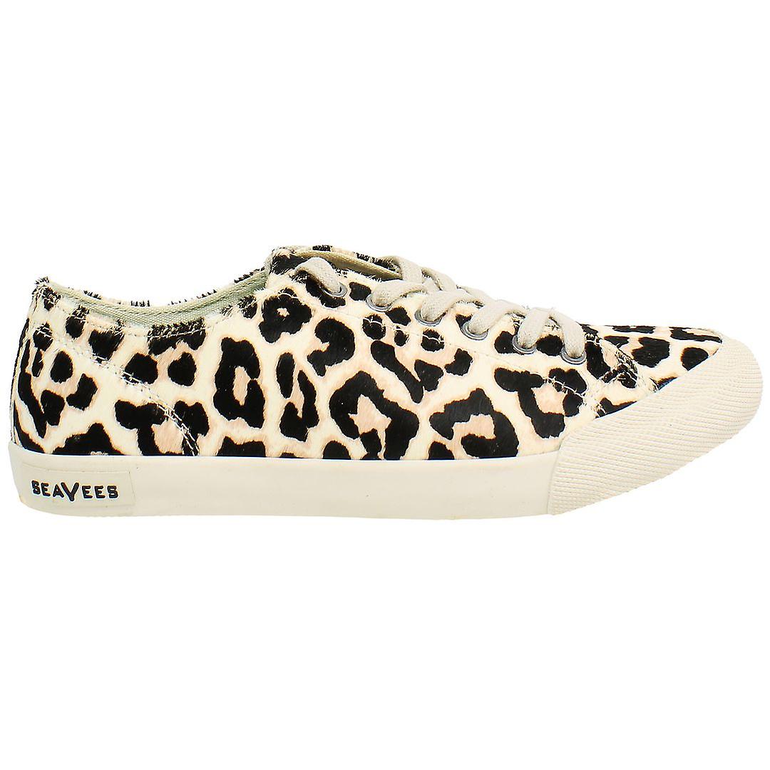 Seavees Monterey Mulholland Lace-Up Brown Synthetic Womens Plimsolls MONTEREY SNEAKER MULHOLLAND_SNOW LEOPARD COWHIDE