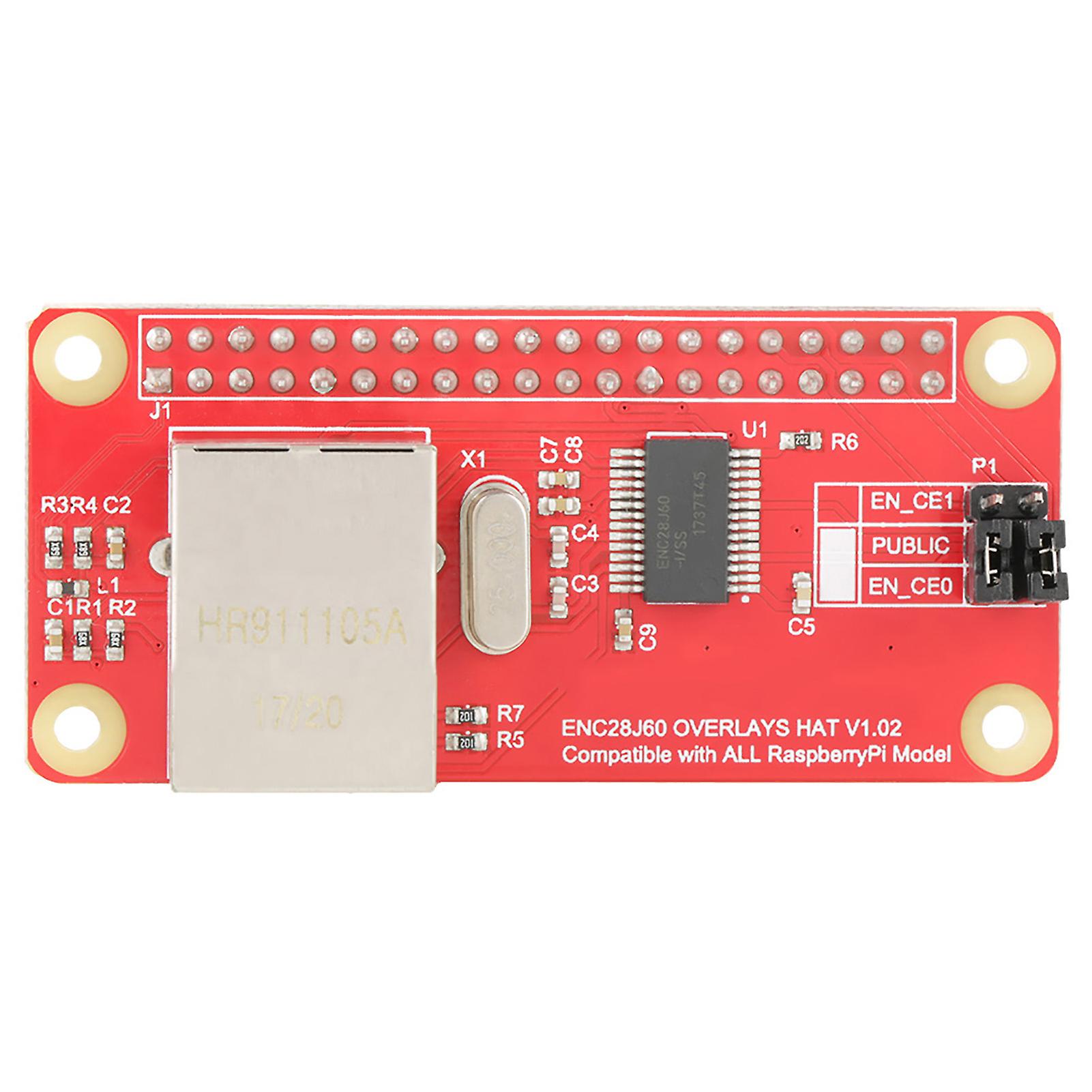 ENC28J60 Ethernet LAN Network Adapter Module for Raspberry Pi Zero Board Compatible with SPI Interface Development