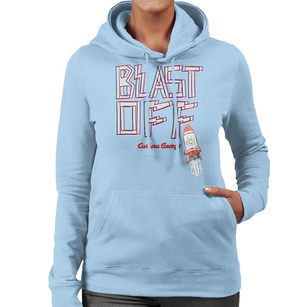 Curious George Blast Off Rocket Women's Hooded Sweatshirt