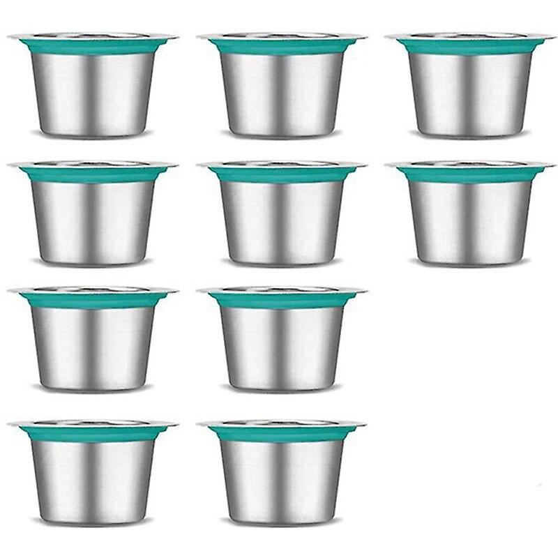 10 Kapseln 100 Edelstahldichtungen für wiederverwendbare Nespresso-Kapseln Wiederverwendbare Nespresso-Kaffeekapsel~24622