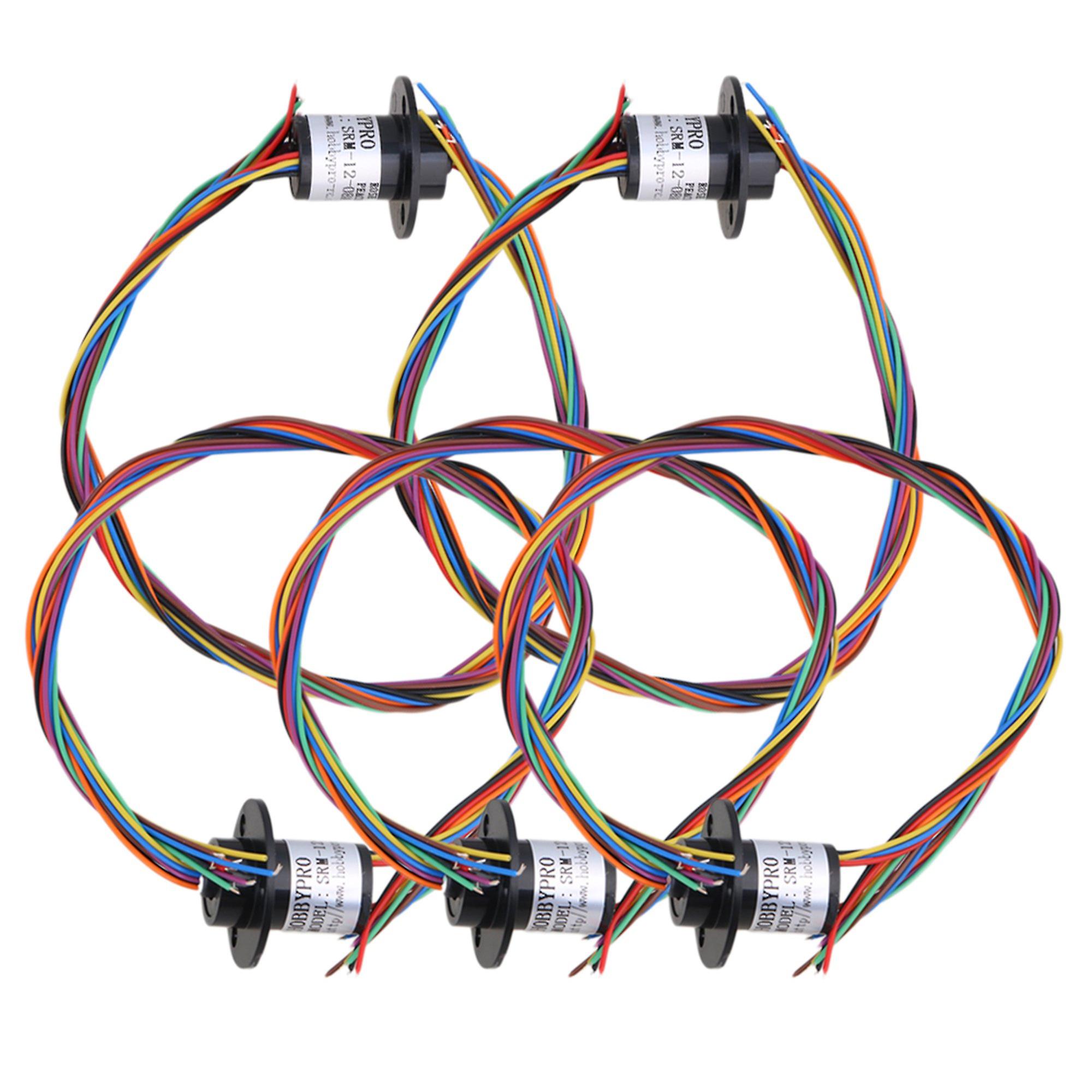 5Pieces 8 Wires 2A Black Metal AC240V Capsule Slip Ring fit Wind Power Generator
