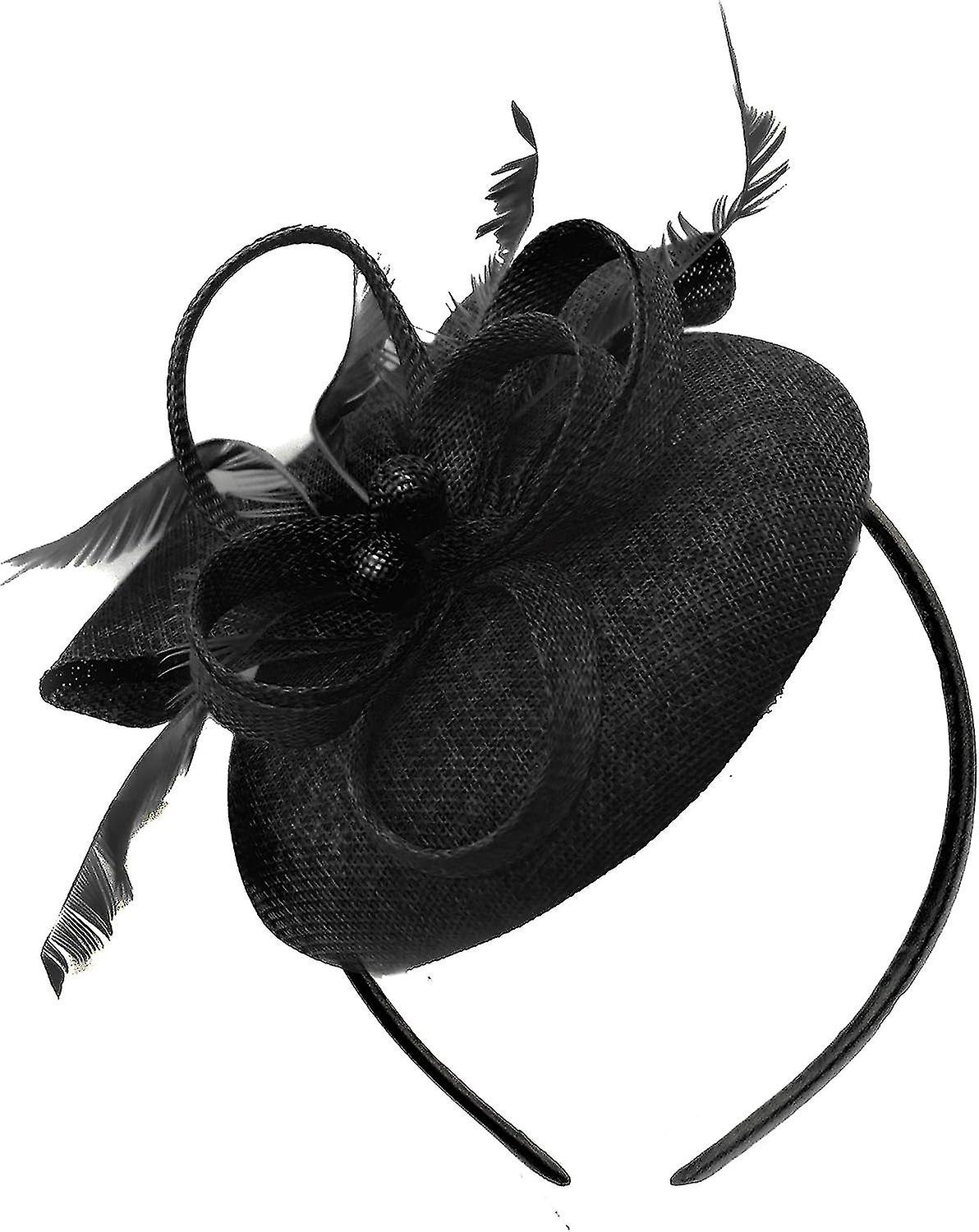 Bead Round Pillbox Loop Headband Fascinator pentru femei Nunta Ascot Races[Dusty Pink]-YKY416