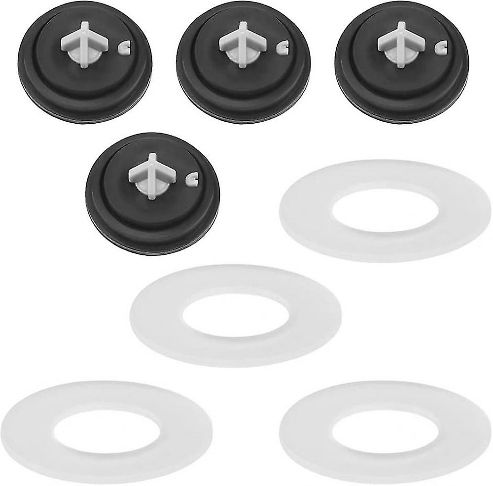 4 Pcs Diaphragm For Float Valve Low Supply + 4 Pcs Float Flush Valve Washer