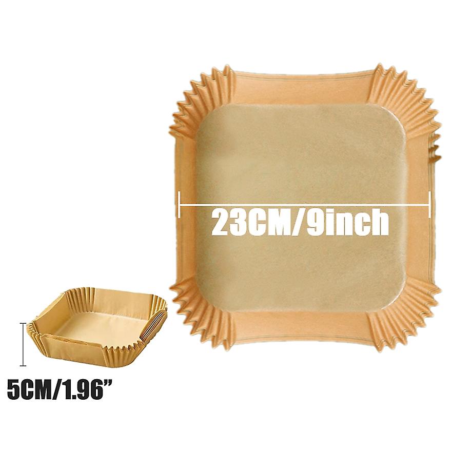 Lot de 300 grands papiers jetables pour friteuse à air, carrés de 23 cm, antiadhésifs, papier sulfurisé pour cuisson 23 cm carré 50PCS