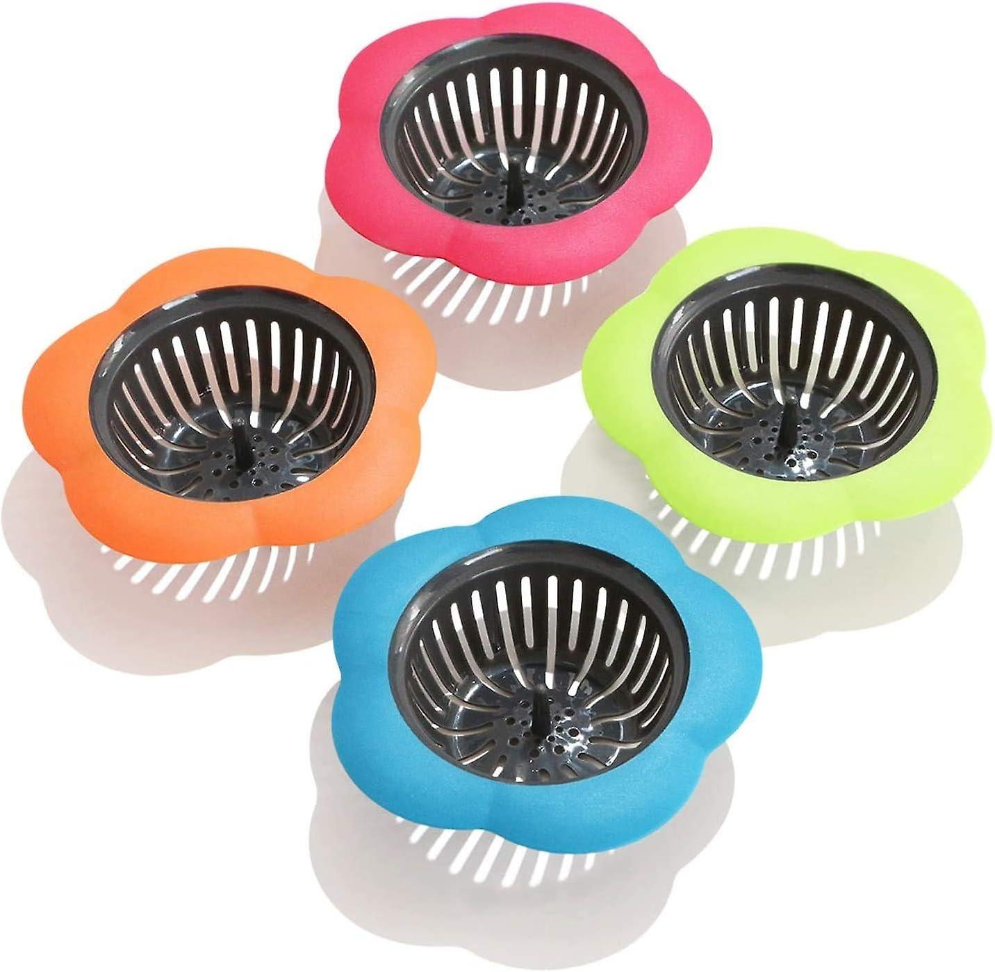 Sink Strainer for Kitchen Plastic Easy Clean 4 Pack