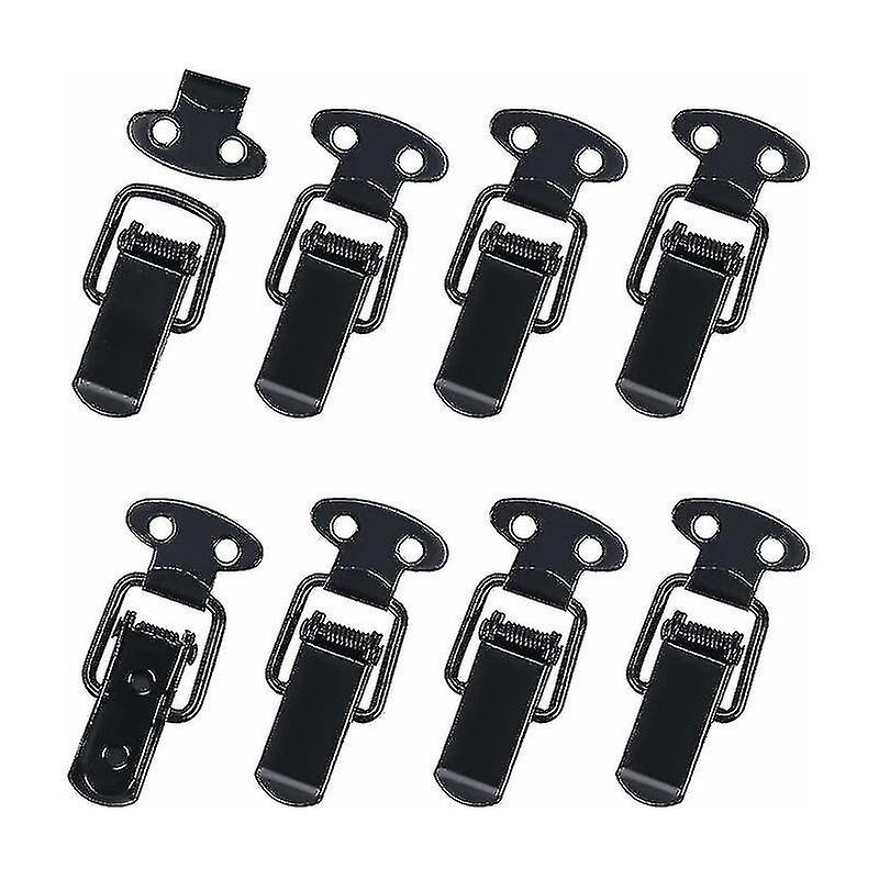 8pcs Lever Latch Spring Catch Latch Black Metal