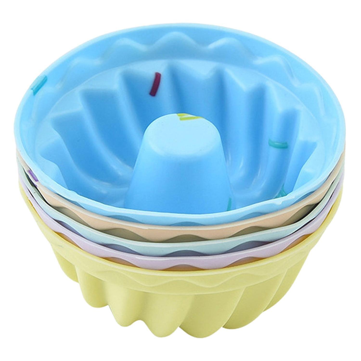 5Pcs Baking Mold Non-sticky Easy Demoulding Stackable Egg Tart Donut Muffin Cup for Kitchen