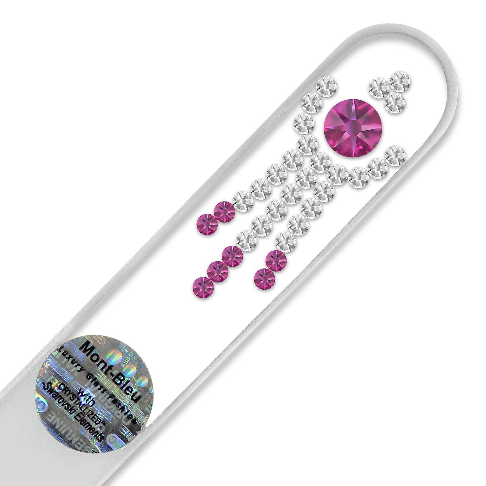 Mont Bleu Ornament Crystal Nail File LE-4 - Fuchsia - Crystal