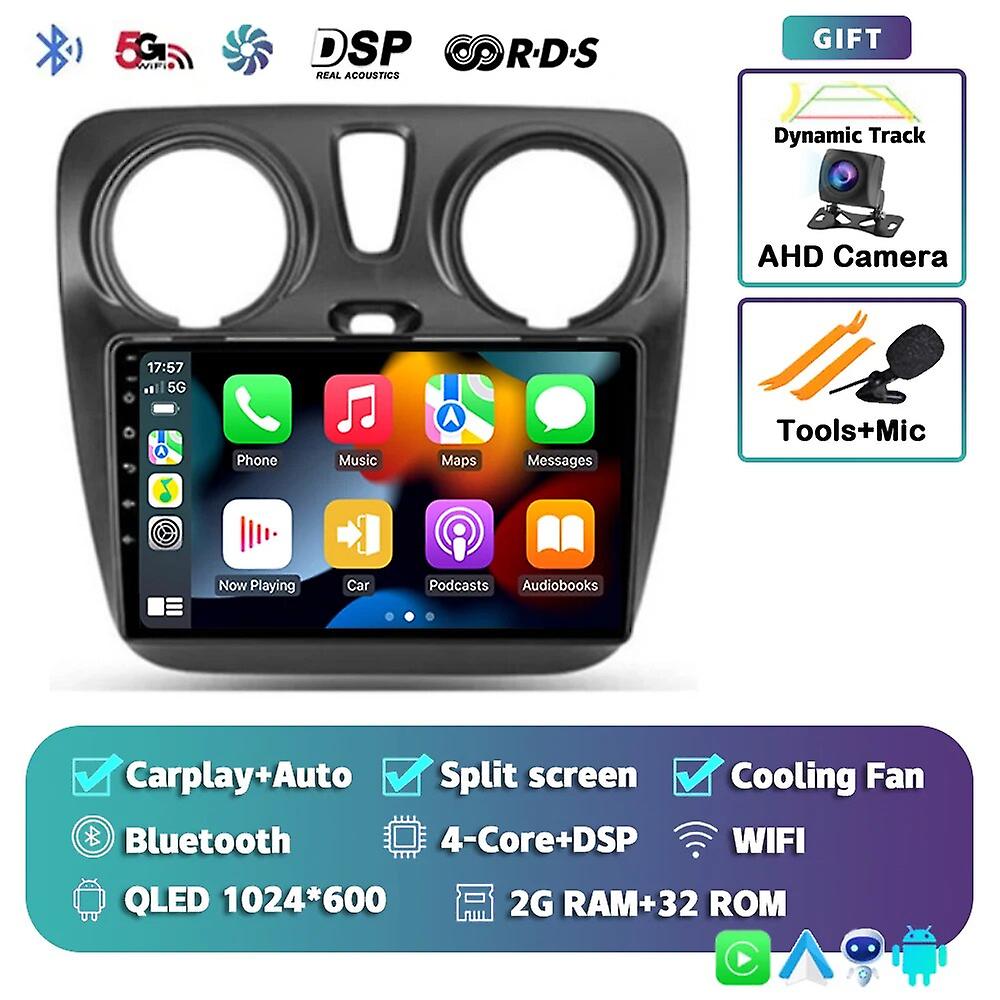 Autoradio Android 4+128G Per Renault Lodgy 2021 E Dokker 2012-2020 – Schermo 9'' Incell, Wireless Carplay, GPS, Retro Camera