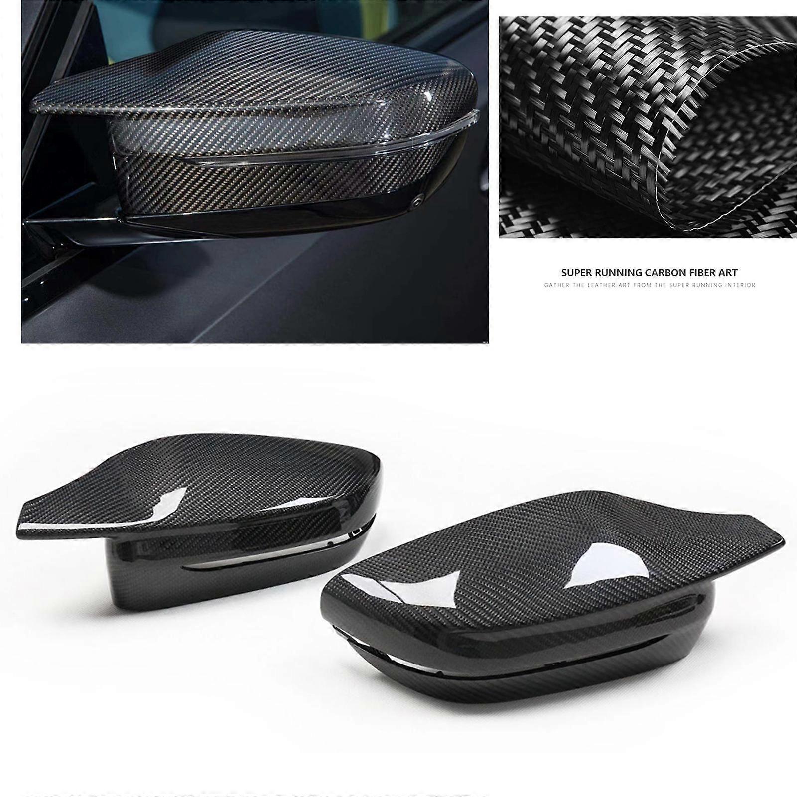 For BMW M3 G80 M4 G82 2021-2023 Rear View Mirror Cover Carbon Fiber LHD Car Exterior Rearview Cap Case Shell Replacement Clip On