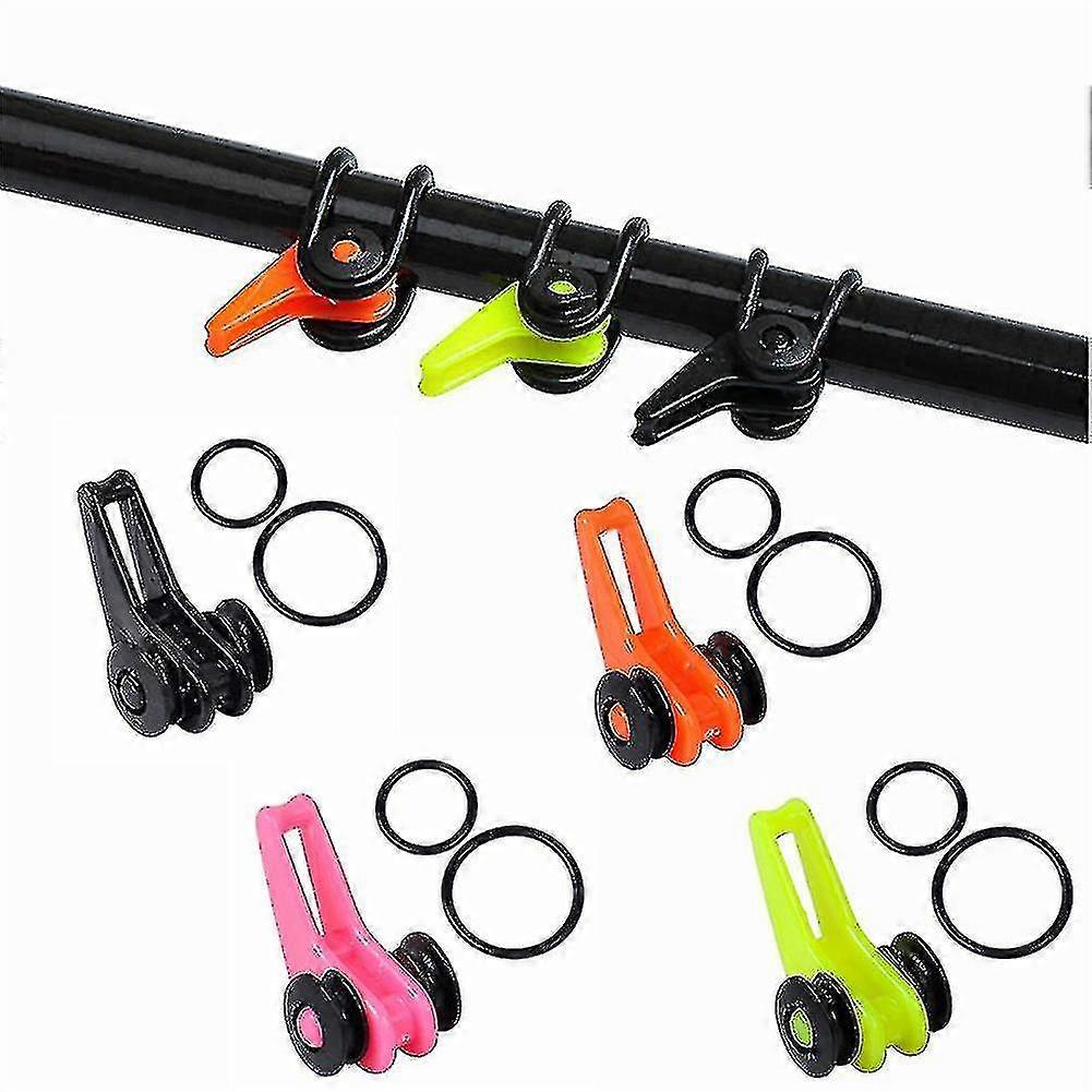 Schwarz 10 Set Einstellbare Angelrute Köder Köder Jig Halter