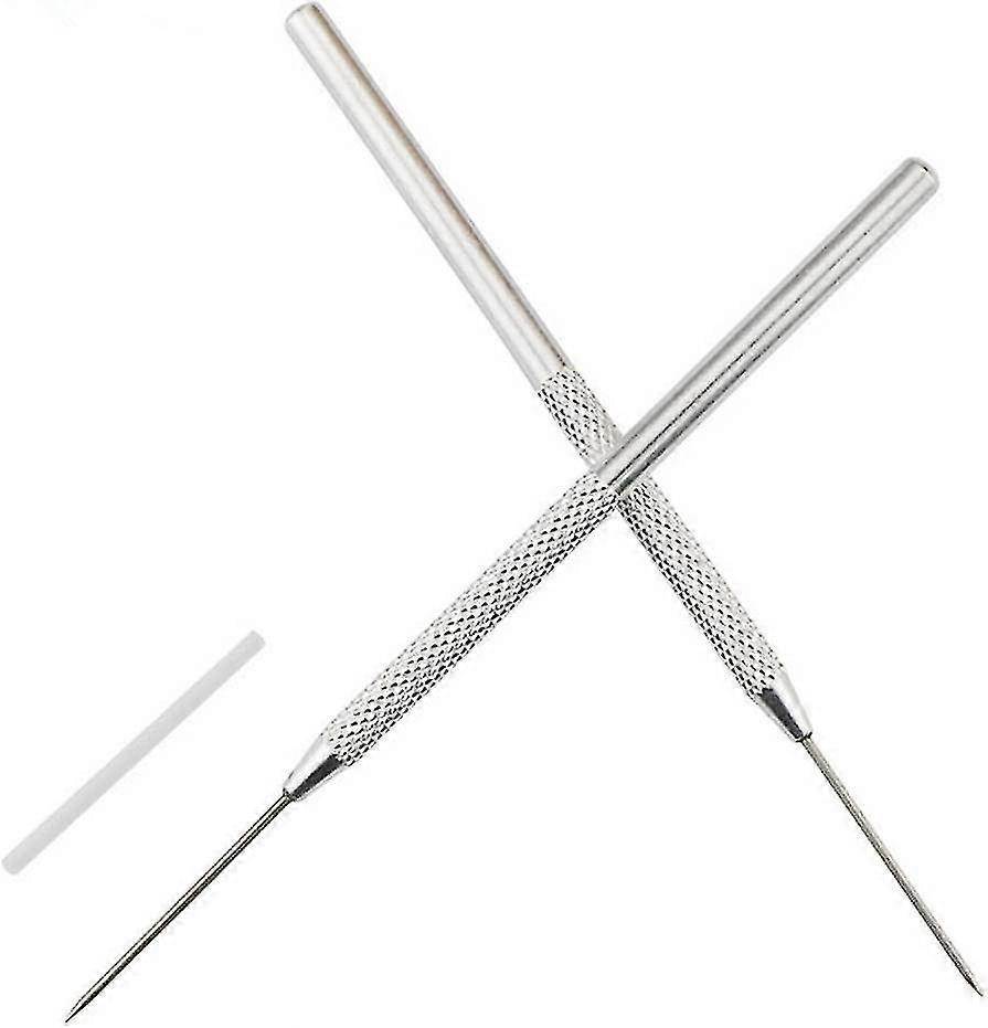 Clay Modeling Sculpture Polymer Professional Needle Detailing Tool (silver) (2pcs)_Feb