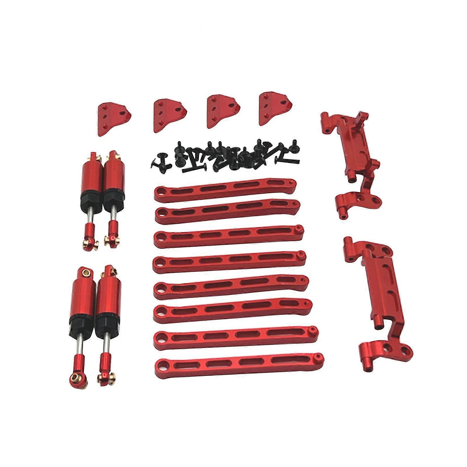 Kit di aggiornamento in metallo per auto RC in scala 1:12 Supporto antiurto per MN78 Passeggini Truck Rosso