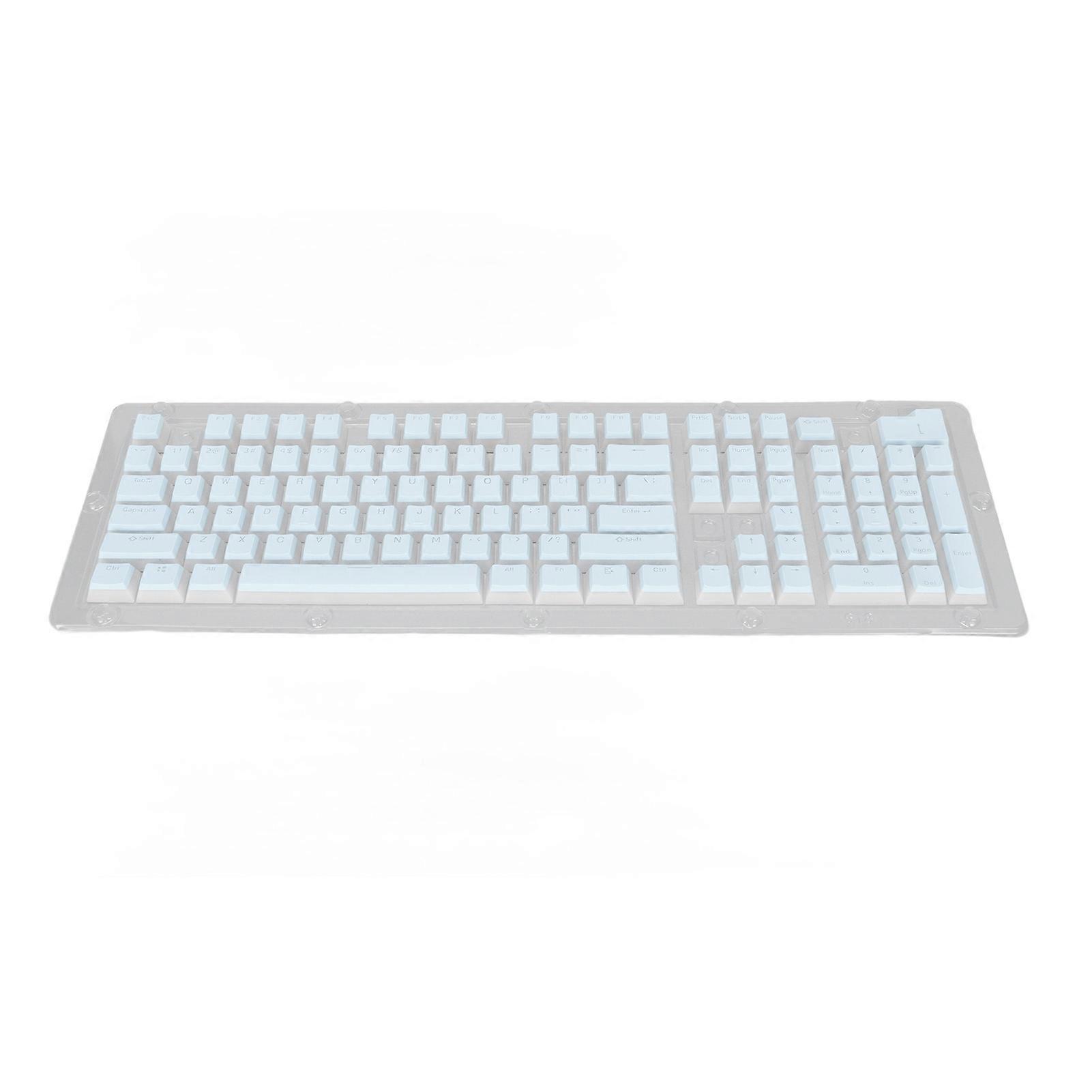PBT Keycaps High Low Layout Double Layer 2 Color 108 Keys Mechanical Keyboards for 61 87 104 108 Key Keyboard Blue