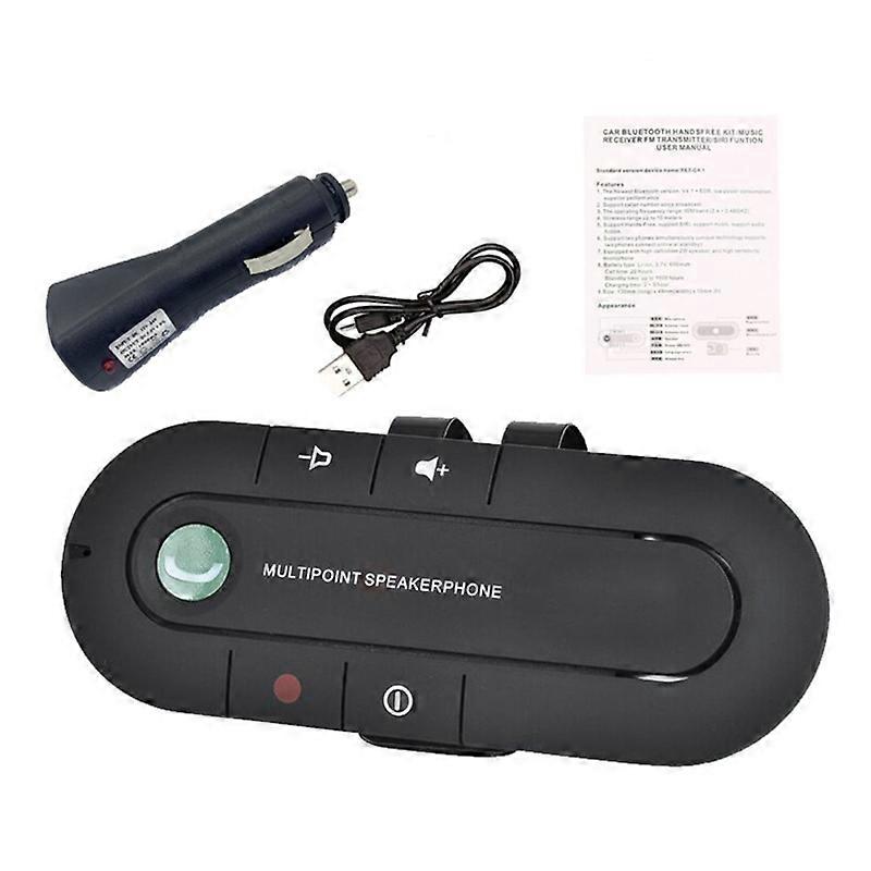 Hands Free Bluetooth-compatible 4.1 Car MP3 Stereo Speaker Kit with Visor Clip