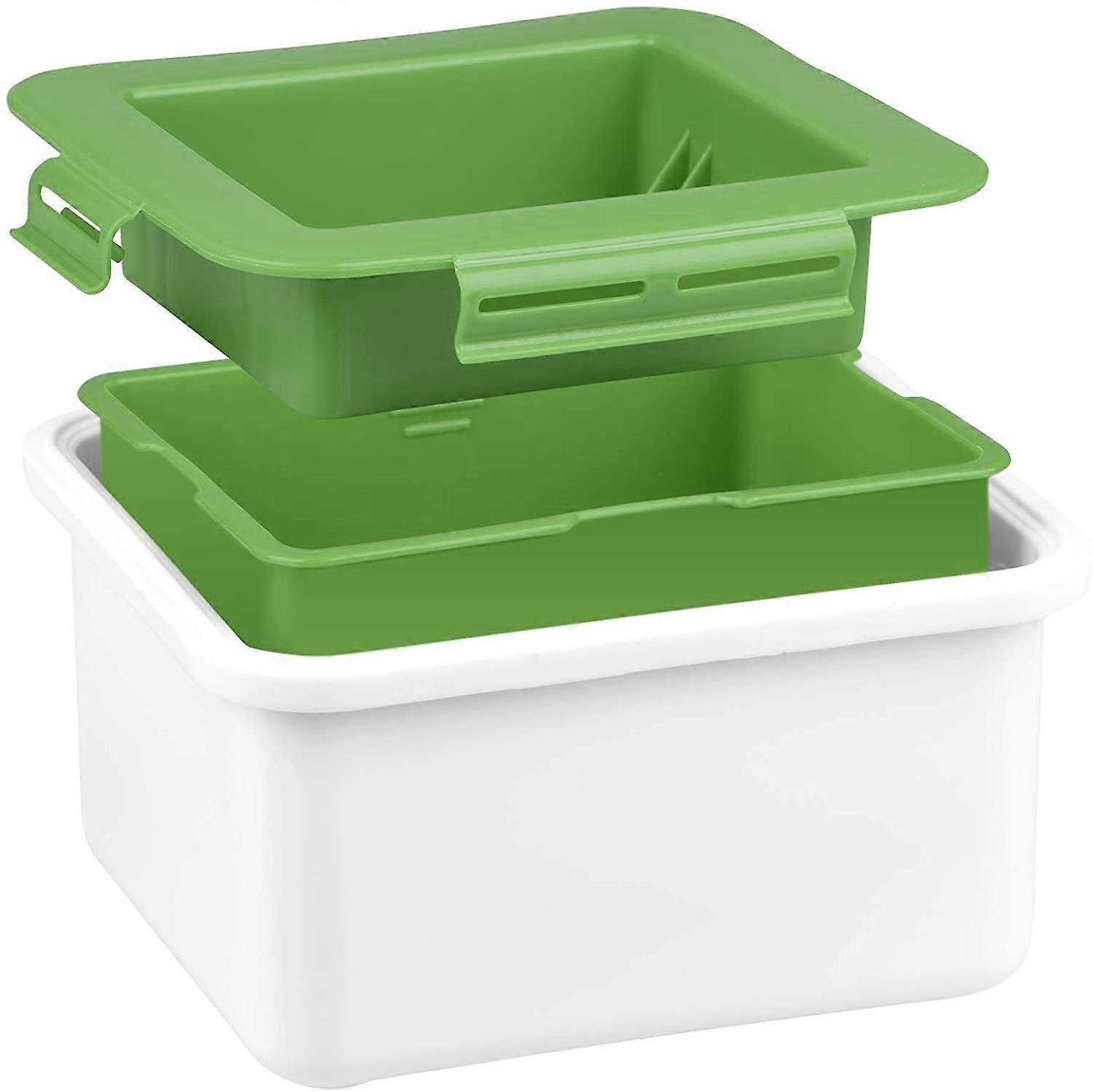 Tofu Press, STRAWBLEAG Tofu Water Press Drainer, Easily Remove Water from Tofu Automatically for Better Taste, Food Grade Plastic, Effective Three-Lay