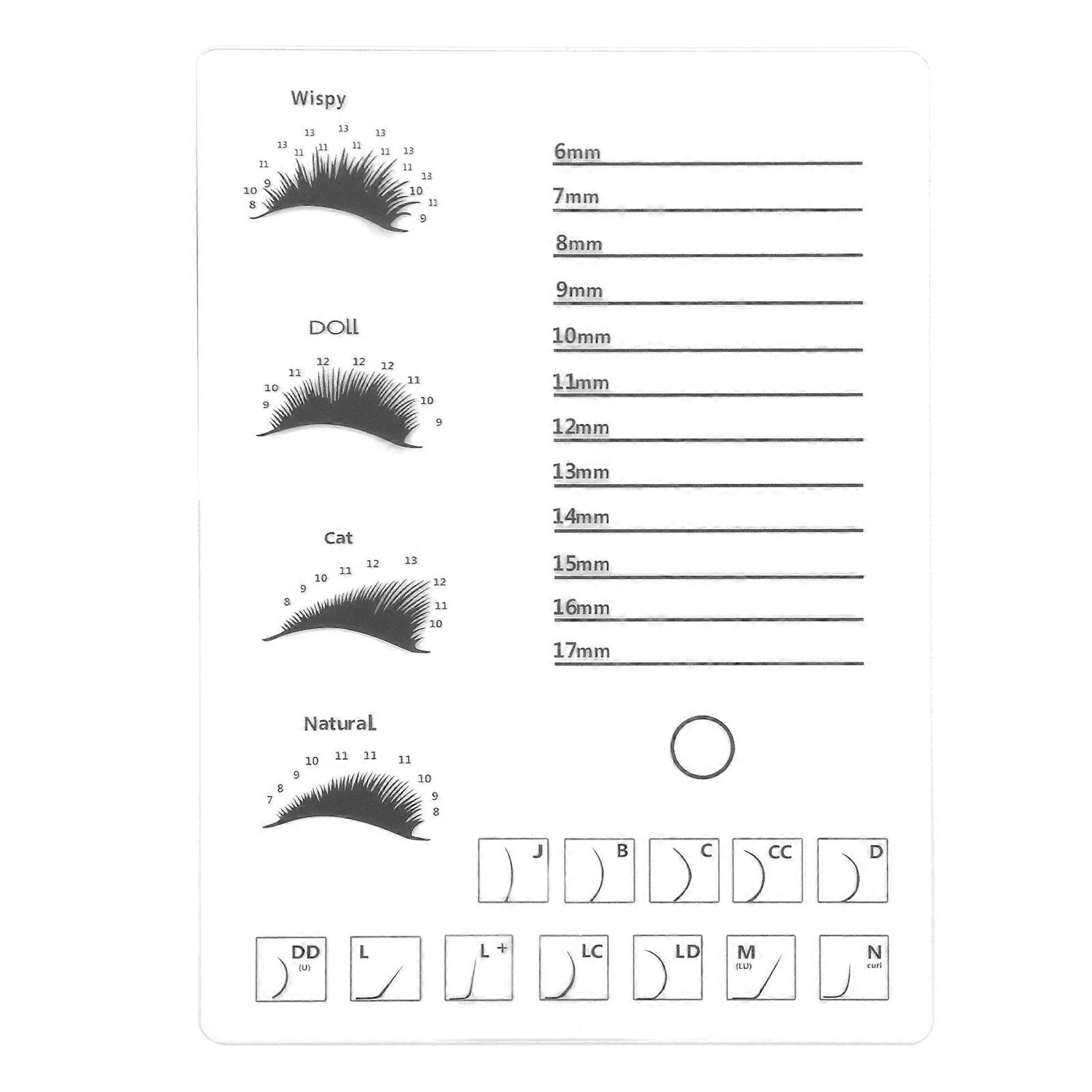 1pc Acrylic Eyelash Display Board Eyelash Extension Auxiliary Tool For Beauty Salon