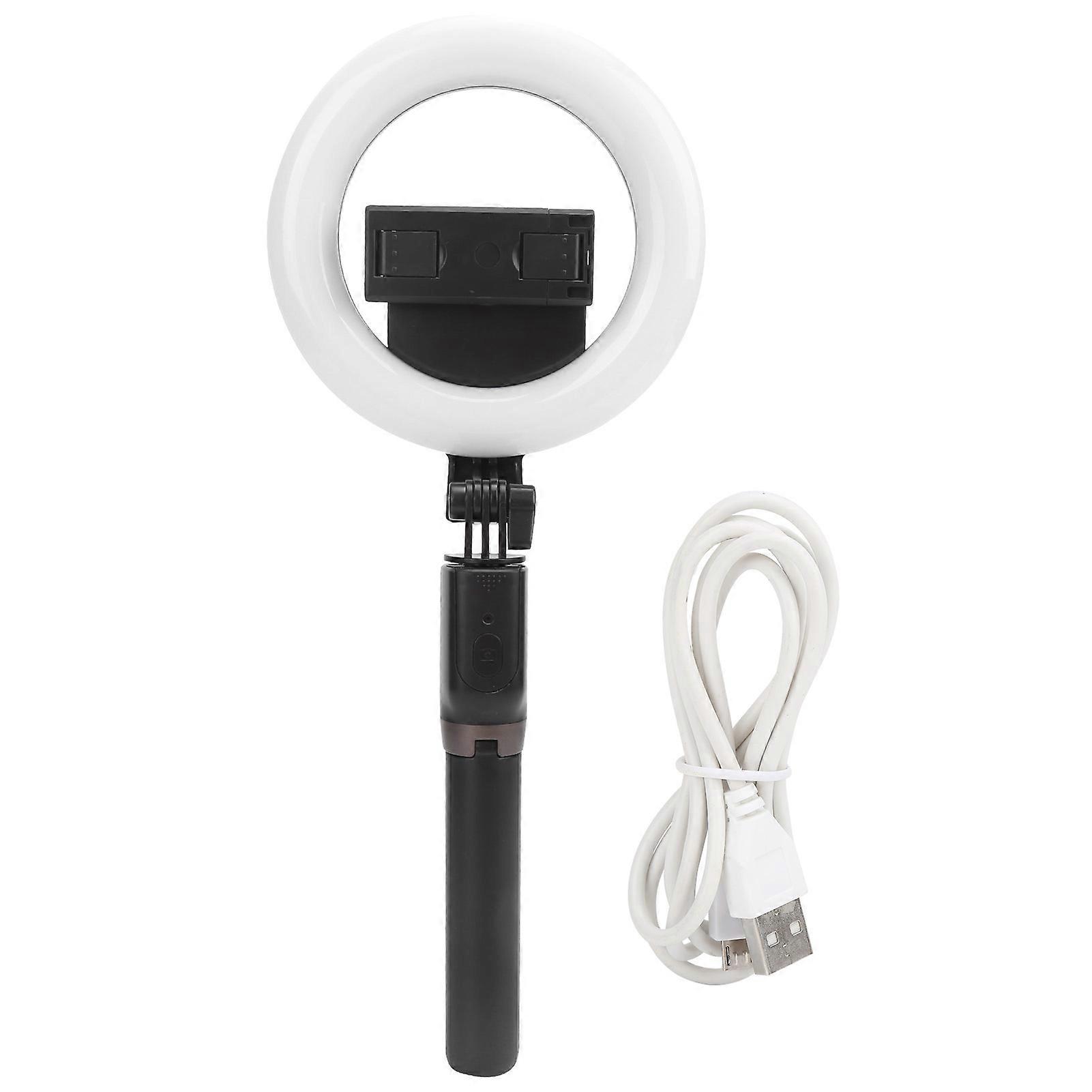 Bluetooth Control Telescopic Phone Selfie Stick Tripod Phone Clip Pole with LED Fill Light