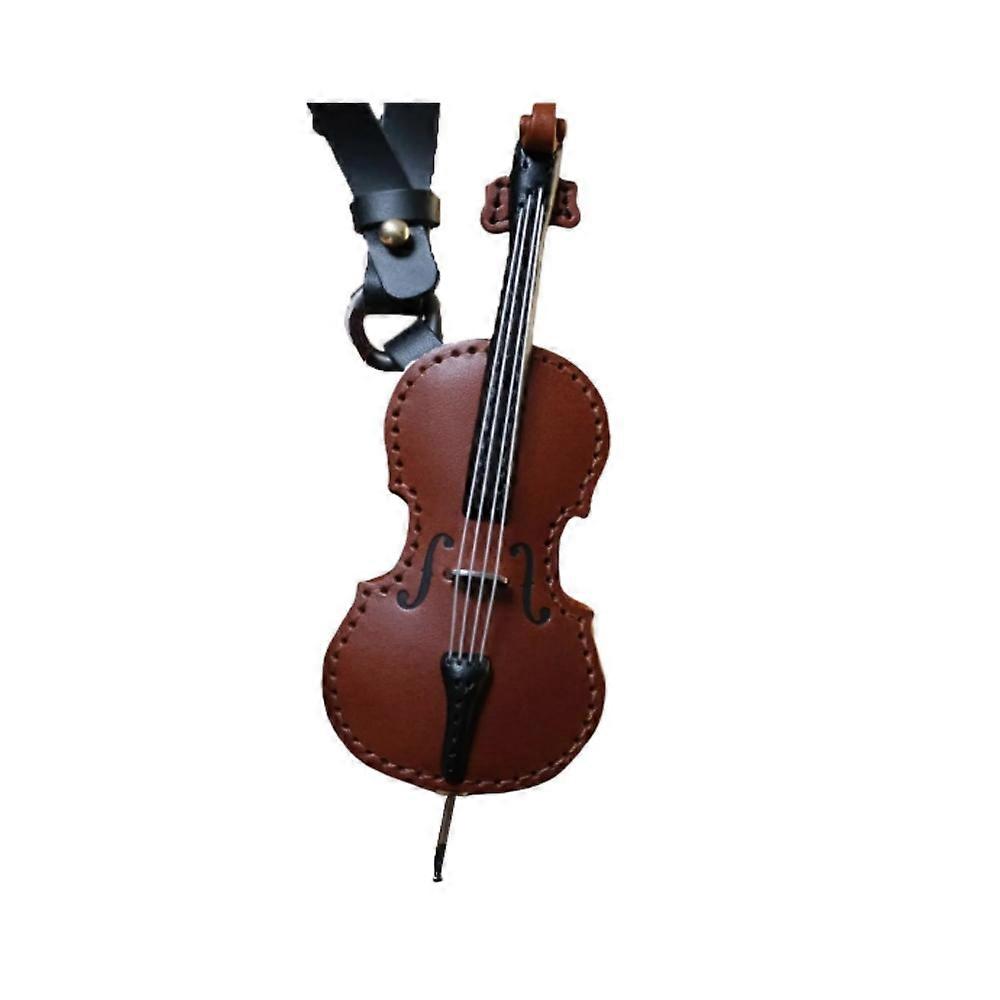 Crafted Leather Violin & Cello Keychain,Musical Instrument Keychain