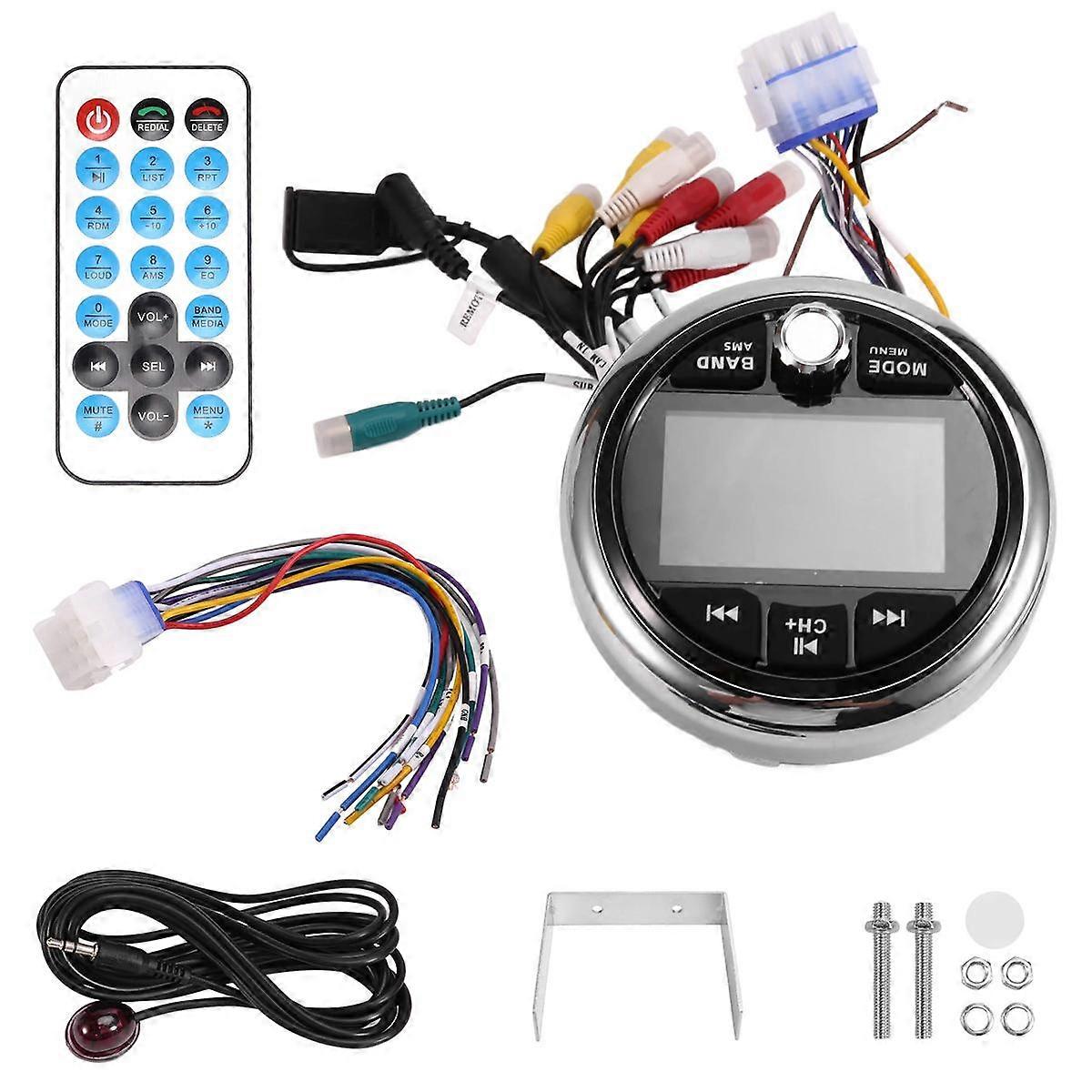 Boat Radio MP5 Marine Stereo Source Media Player AM FM RDS Receiver Video Play Bluetooth for ATV UTV SPA RZR