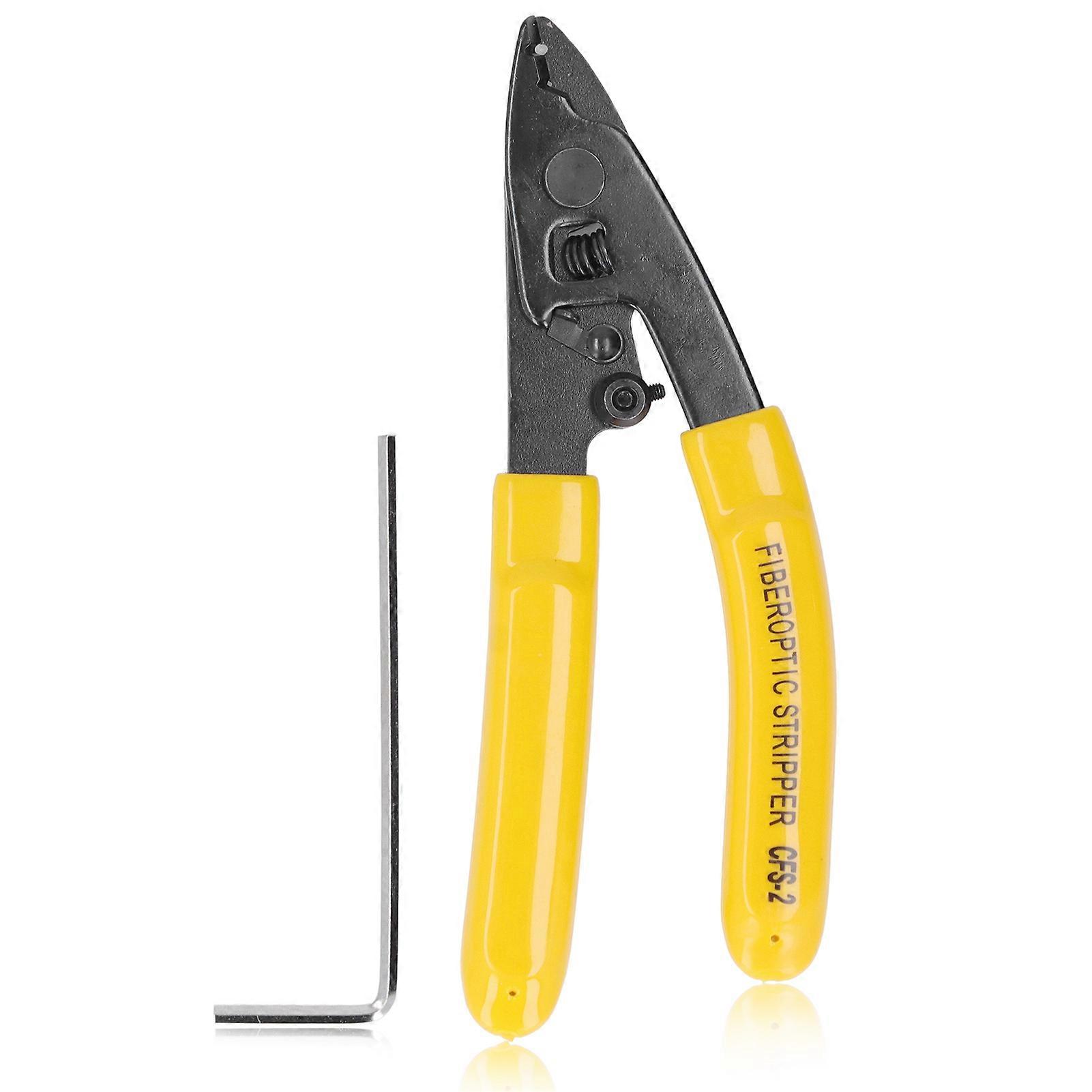 Fiber Optic Stripper Alloy Steel Automatic Reset Labor Saving 2 Port Wire Cutter for Cutting Stripping