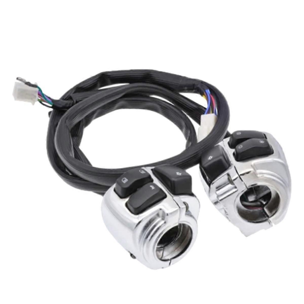 Motorcycle 1inch 25mm Handlebar Control Switch Harness Horn Turn Signal Light Switch for Dyna Softail