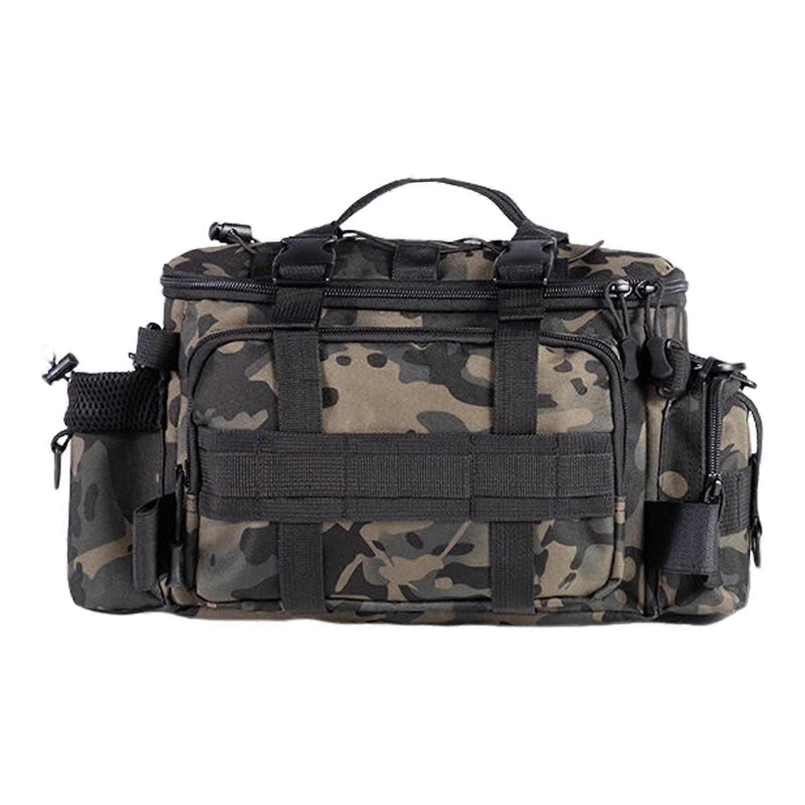 Large Capacity Fishing Gear Bag Waterproof Oxford Cloth Multi-Pocket Portable Fishing Accessories Organizer Waist Shoulder Pouch