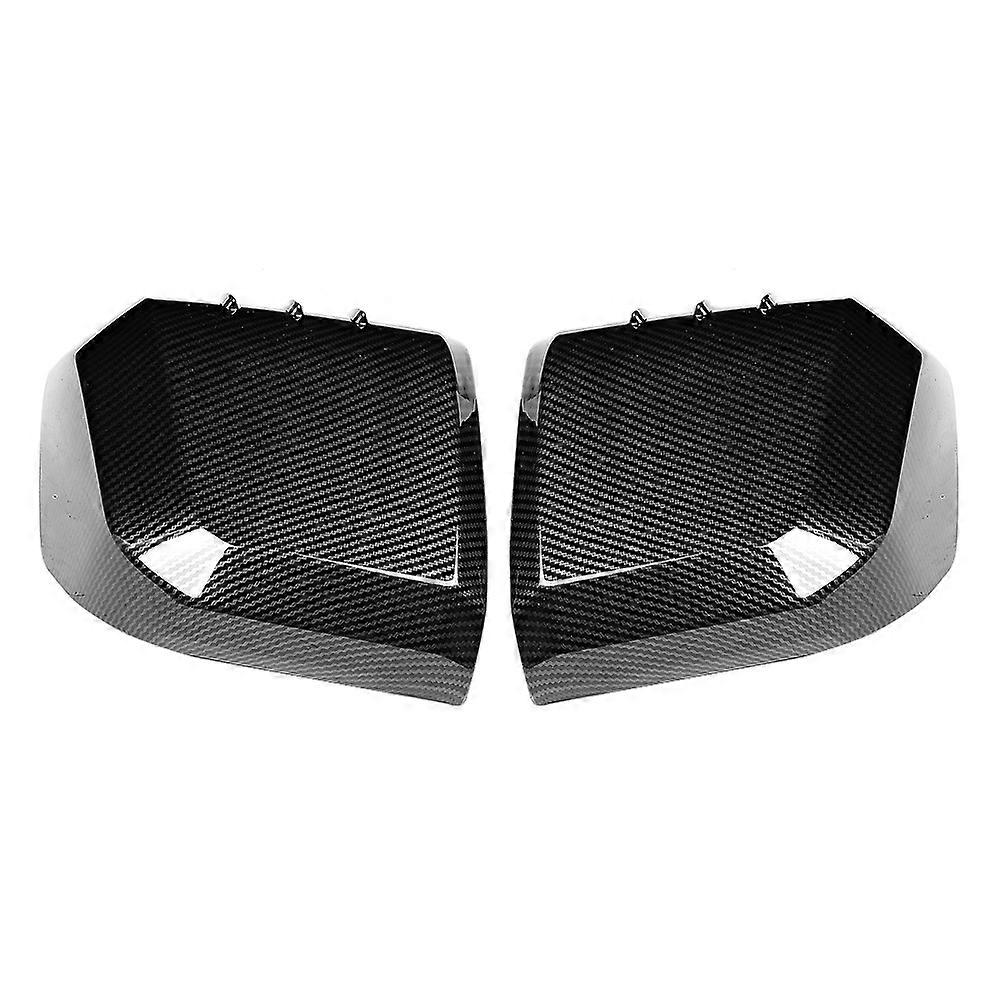 2pcs Auto Car Rear View Side Mirror Shell Carbon Fiber Style Fit for Hiace 2019