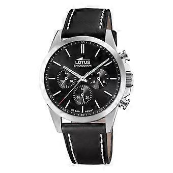 Lotus chrono Men's Analog Quartz Watch with Cowhide Bracelet 18990/4