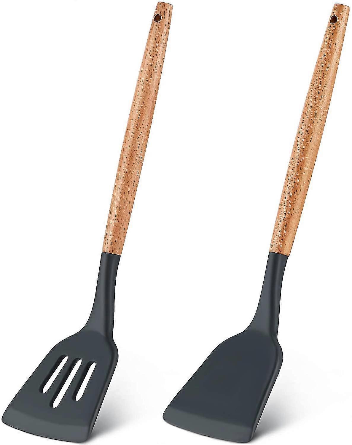 2 Pieces Silic Slotted Turner Set, Silic Turner Spatula With , Ant
