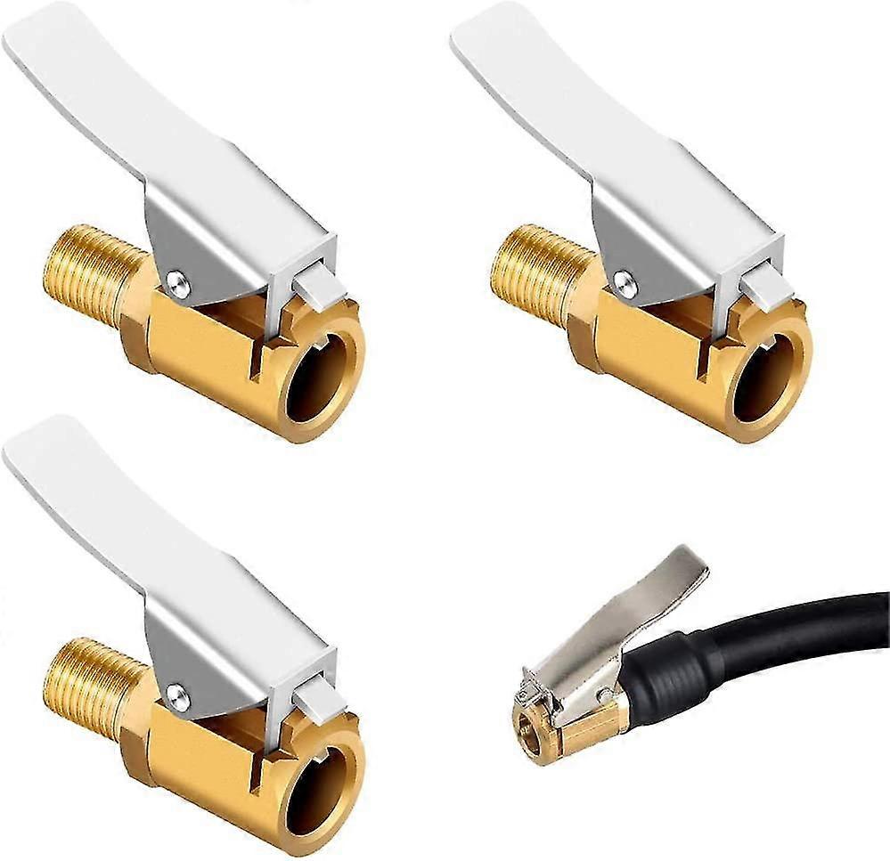 3 قطع فوهة التضخم النحاسية ، مشبك مضخة الهواء ، تركيب صمام التضخم ، محول صمام إطارات السيارة ، لإطارات السيارات أو الشاحنات ، نوع الخيط ، 7.5 مم