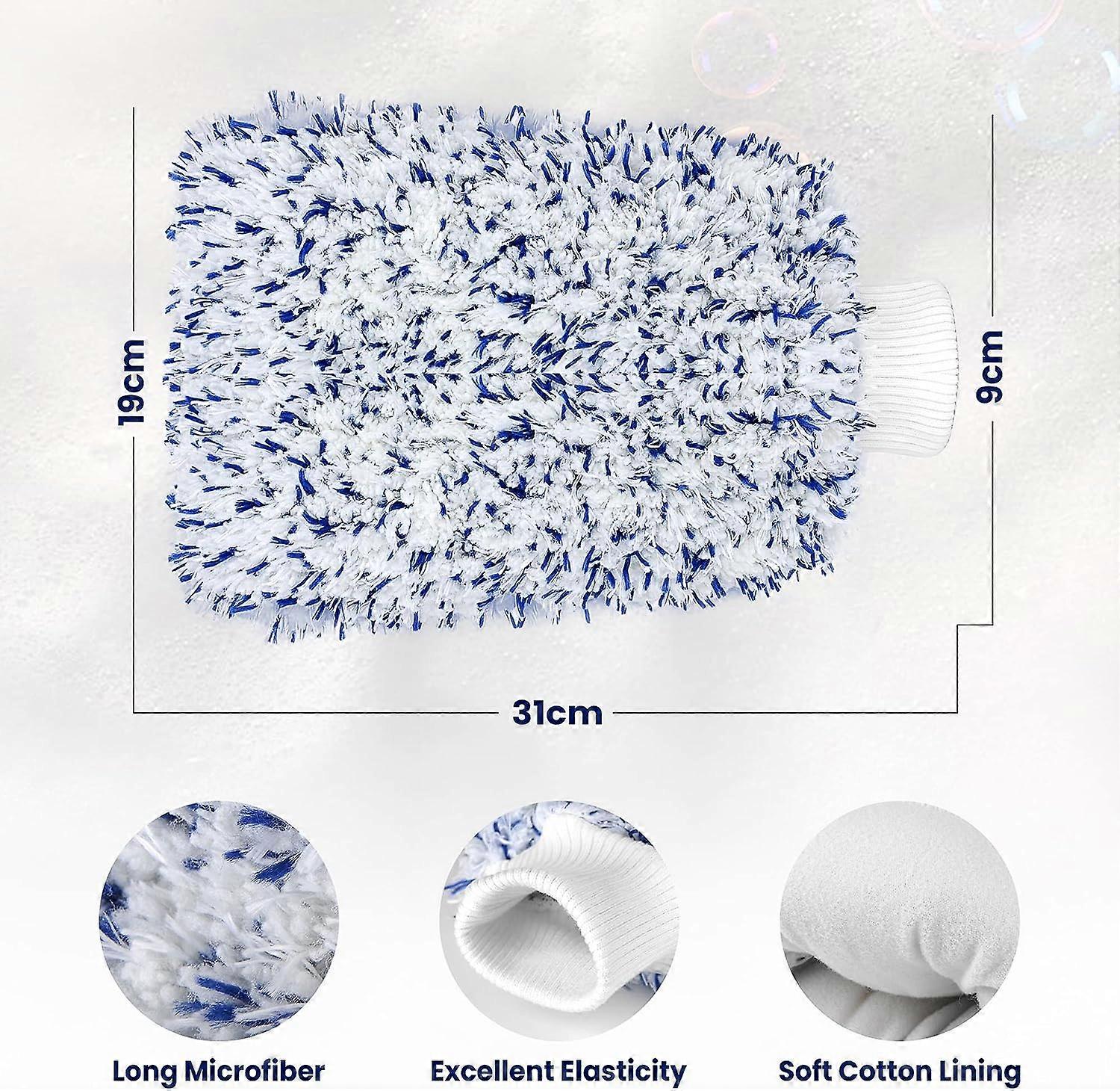 2 Pack, Microfiber Absorbent Car Gloves Car Cleaning Tools,2024 Ping