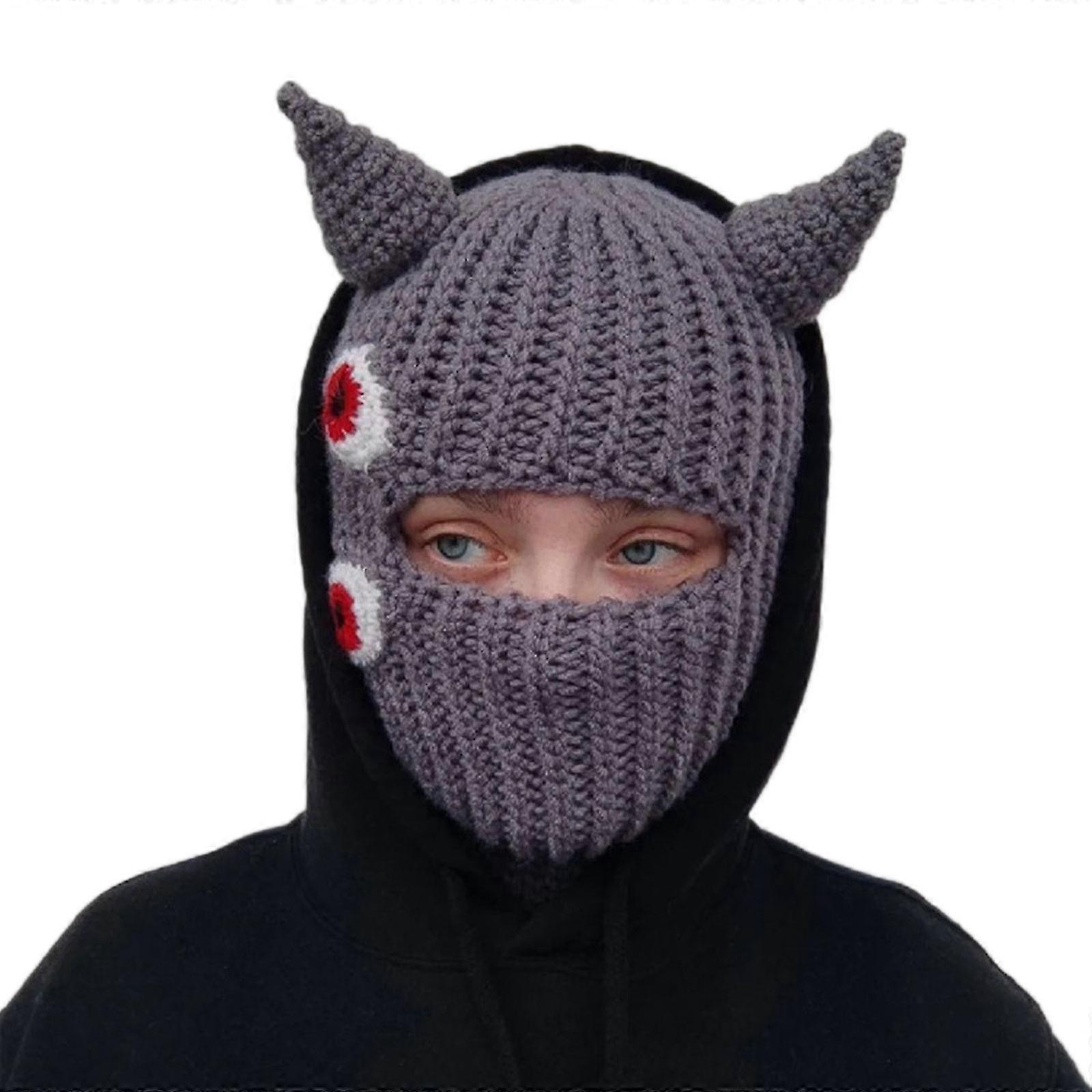 Gorra Negra Con Capucha Para Disfraz De Boca Abierta | Perfecta Para Halloween, Fiestas Y Cosplay