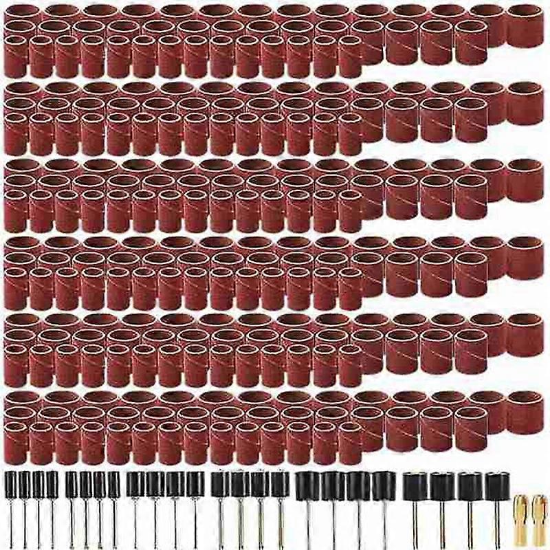 458Pcs Sanding Drums Kit Grinding Tool for Drum Polishing Machine with432Pcs Sanding Band Sleeves 2