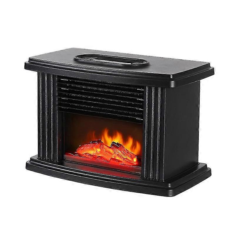 Mini Electric Fireplace Fireplace Table Portable Heater With Flame Effect For Household Living Room Bedroom, Small Desktop Heater Fan