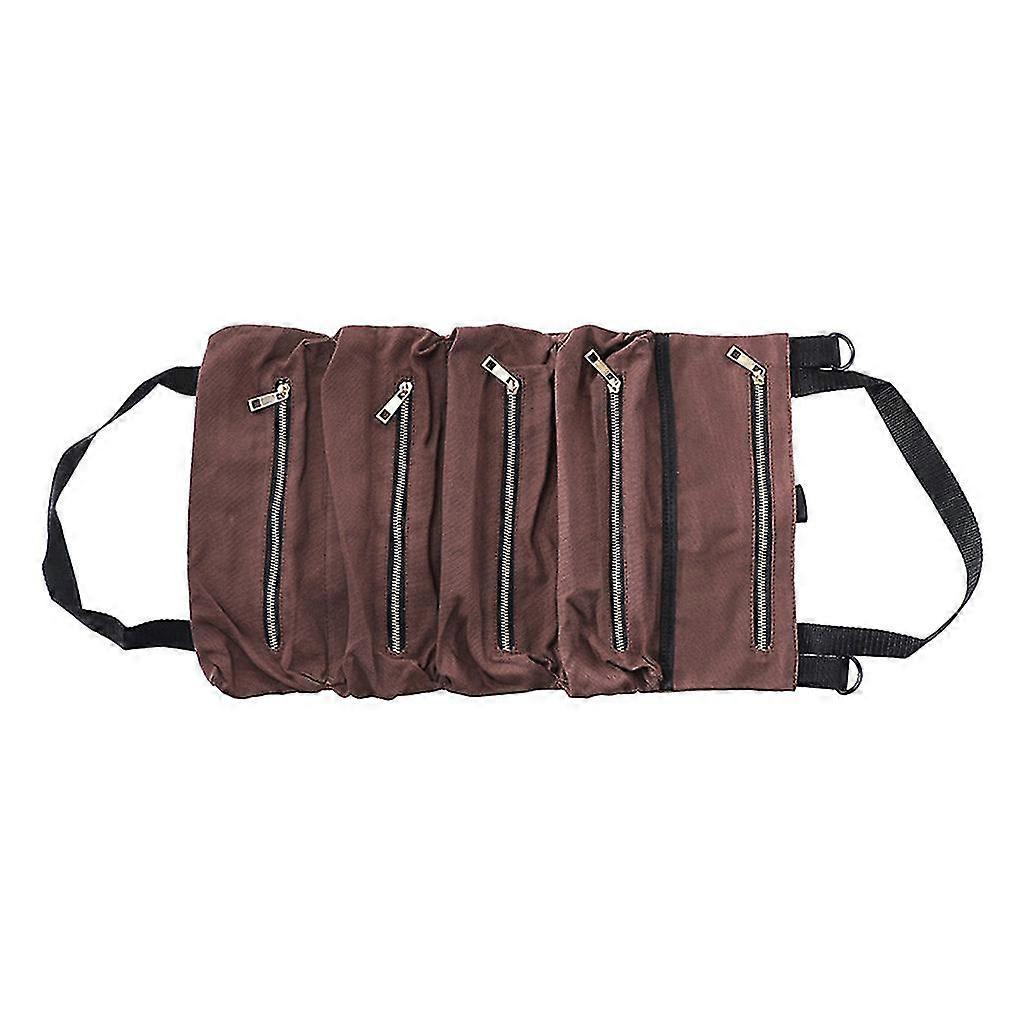 Portable Tool Bag Thick Canvas Bag Large Capacity Multi-function Roll Bag Wear