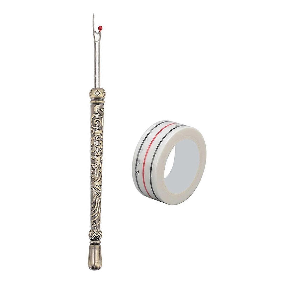 Seam Ripper and Thread Remover Kit, Sewing Seam Remover Tool Set with Positioning Tap for Crafting