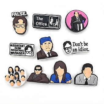 10 stk The Office American Tv Series New Coros Shoes Fibbia decorativa Pvc Colla flessibile Scarpa Ornamento