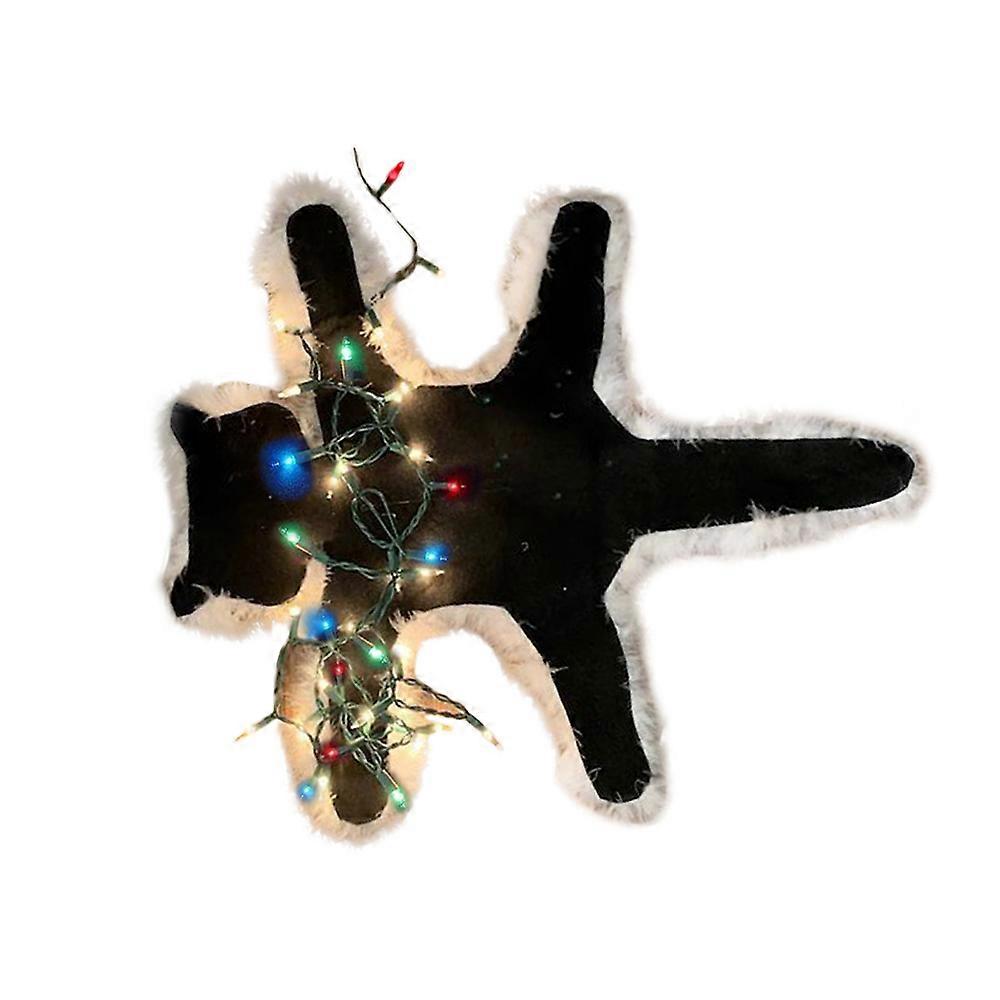 Light Up Fried Cat Rug, Fried Cat, Funny Christmas LED Lights String Decoration Floor Aunt Bethany's Fried Pussycat Rug Decor Carpet