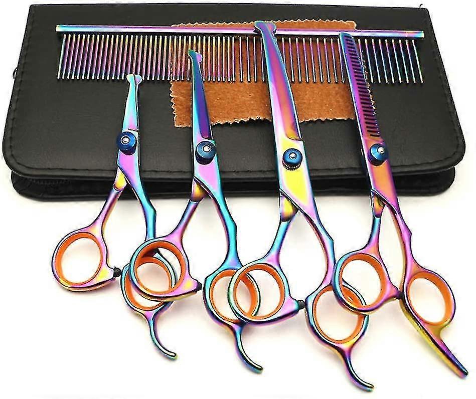 Pet Grooming Scissors Set With Safety Round Tip,grooming Scissors